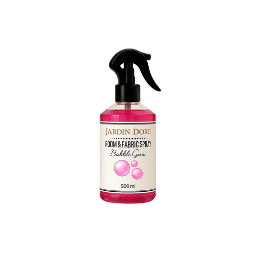 Spray Textile & d’Ambiance Bubble Gum 250ml – Parfum d’intérieur gourmand | Jardin Doré