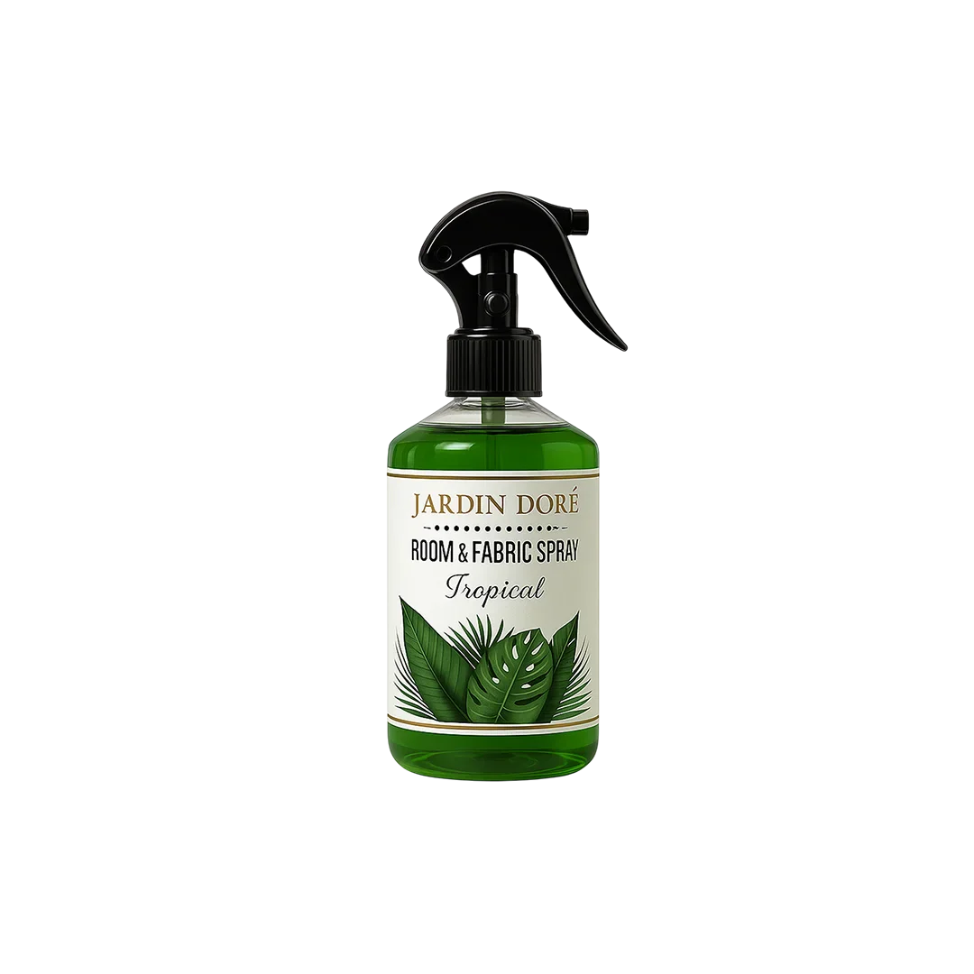 Spray Textile & d’Ambiance Tropical – Parfum d’intérieur exotique 250ml | Jardin Doré